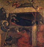 GIOTTO di Bondone Nativity,Adoration of the Shepherds and the Magi oil on canvas